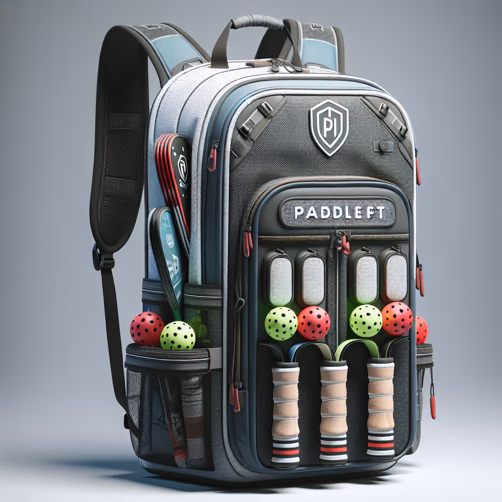 Elevate your pickleball game with the PicklePro PaddleJet Backpack, designed for comfort and functionality, featuring dedicated compartments for paddles, balls, and gear.