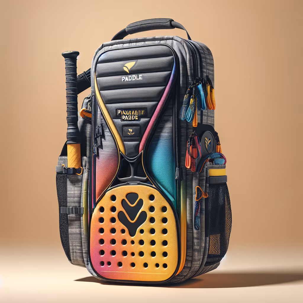 The PaddleFlow Vibrant Paddle Bag combines style and functionality with padded compartments to protect and organize your pickleball gear.