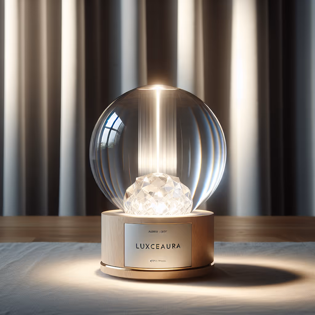 The LuxeAura Crystal Sphere is a mesmerizing ambient light that casts a soft glow, perfect for creating a tranquil atmosphere in any room.