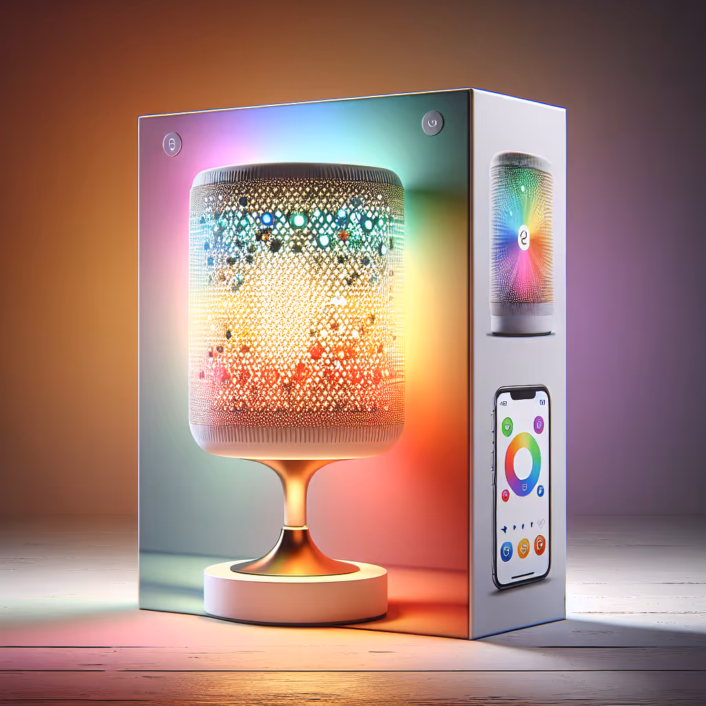 The LumiWave PrismLight Shade is a smart lighting accessory that transforms any room with a dynamic display of colors and patterns.
