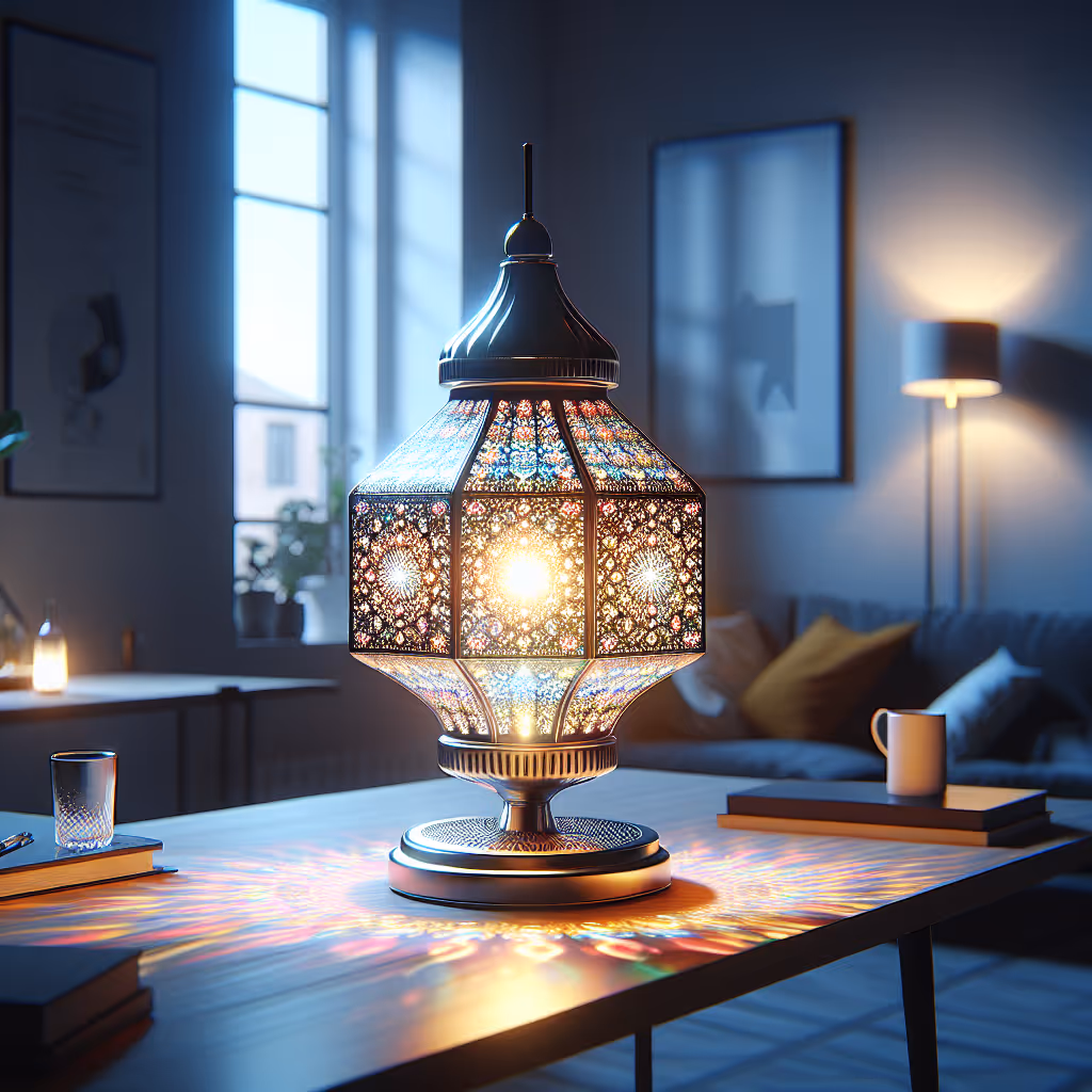 The EffusionHome EnchantGlow Table Lantern adds a touch of mesmerizing ambiance to any home setting with dynamic color transitions and a sleek design.