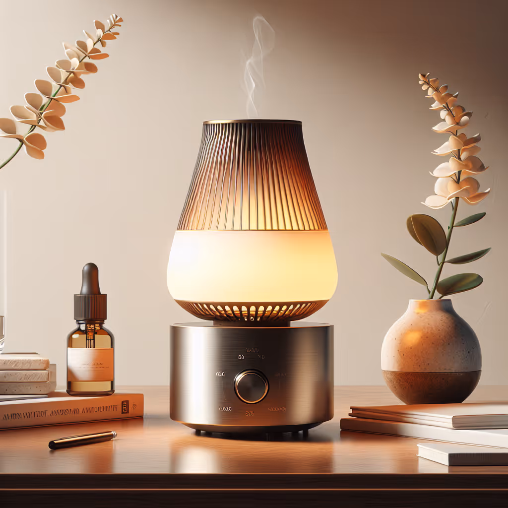 The Solstice Ambient Aroma Lamp combines exquisite lighting with soothing scents to create a tranquil home environment.
