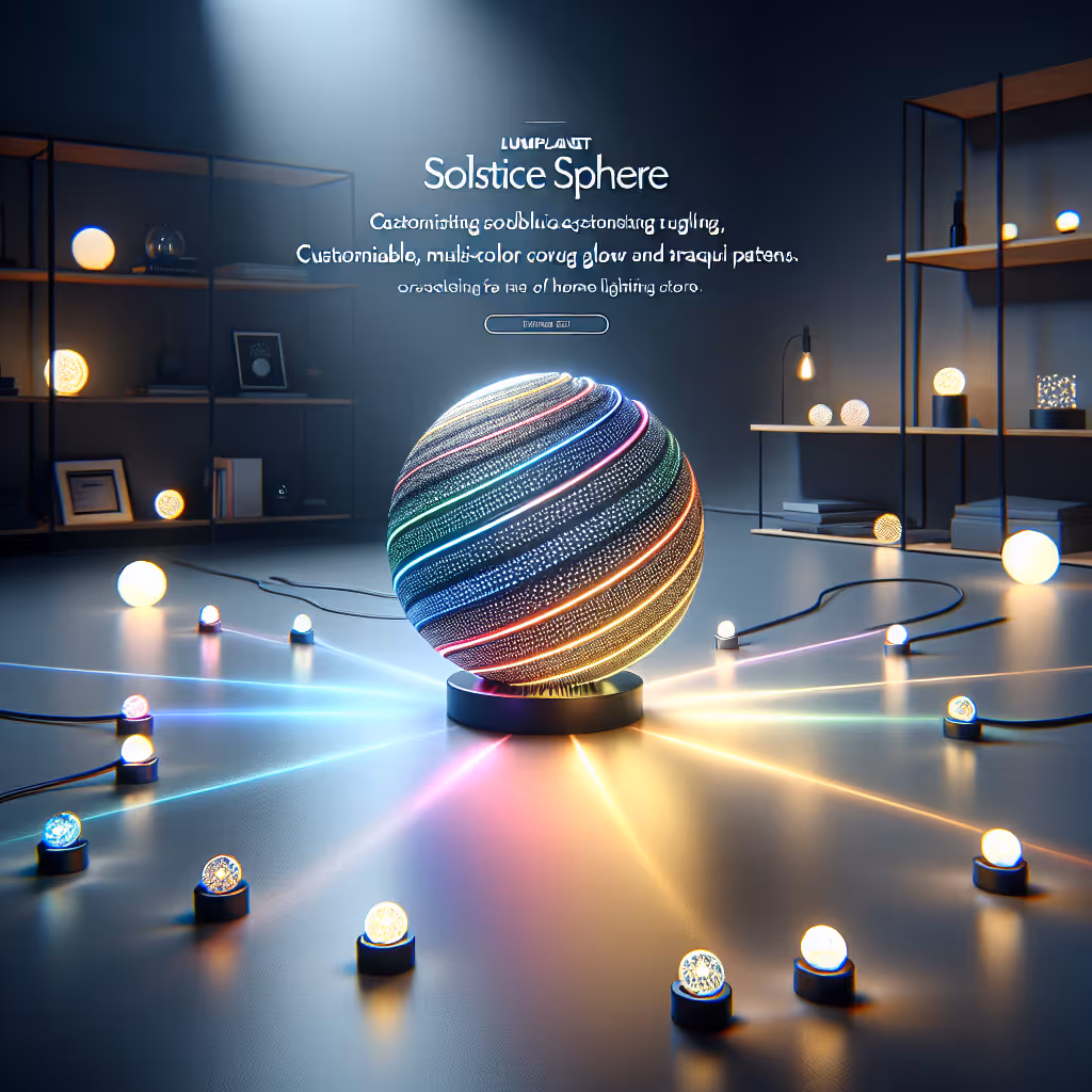 The LumiPlanet Solstice Sphere is a mesmerizing LED orb that transforms any room with its customizable, colorful glow and soothing patterns.