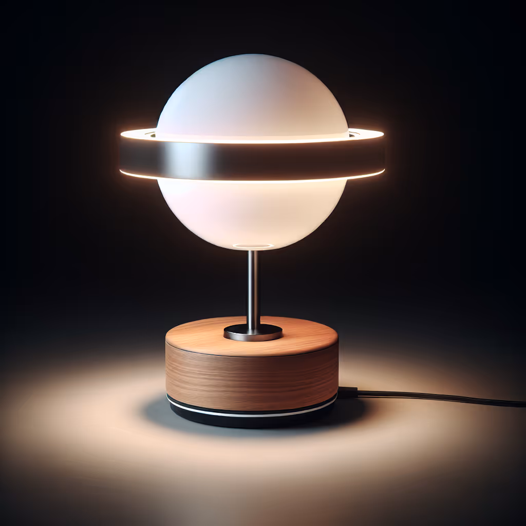 The PolarGlow Magnetic Levitation Lamp combines ambient lighting with innovative design via a floating orb for an enchanting visual experience.