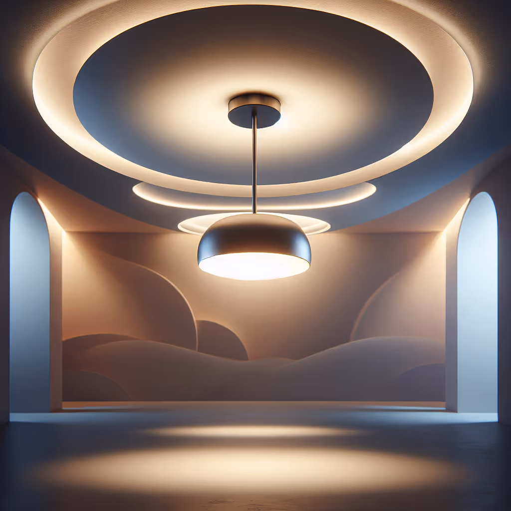 The ShadeGlow Distant Light is an innovative ceiling fixture that casts a dreamy ambient glow, perfect for enhancing any living space.