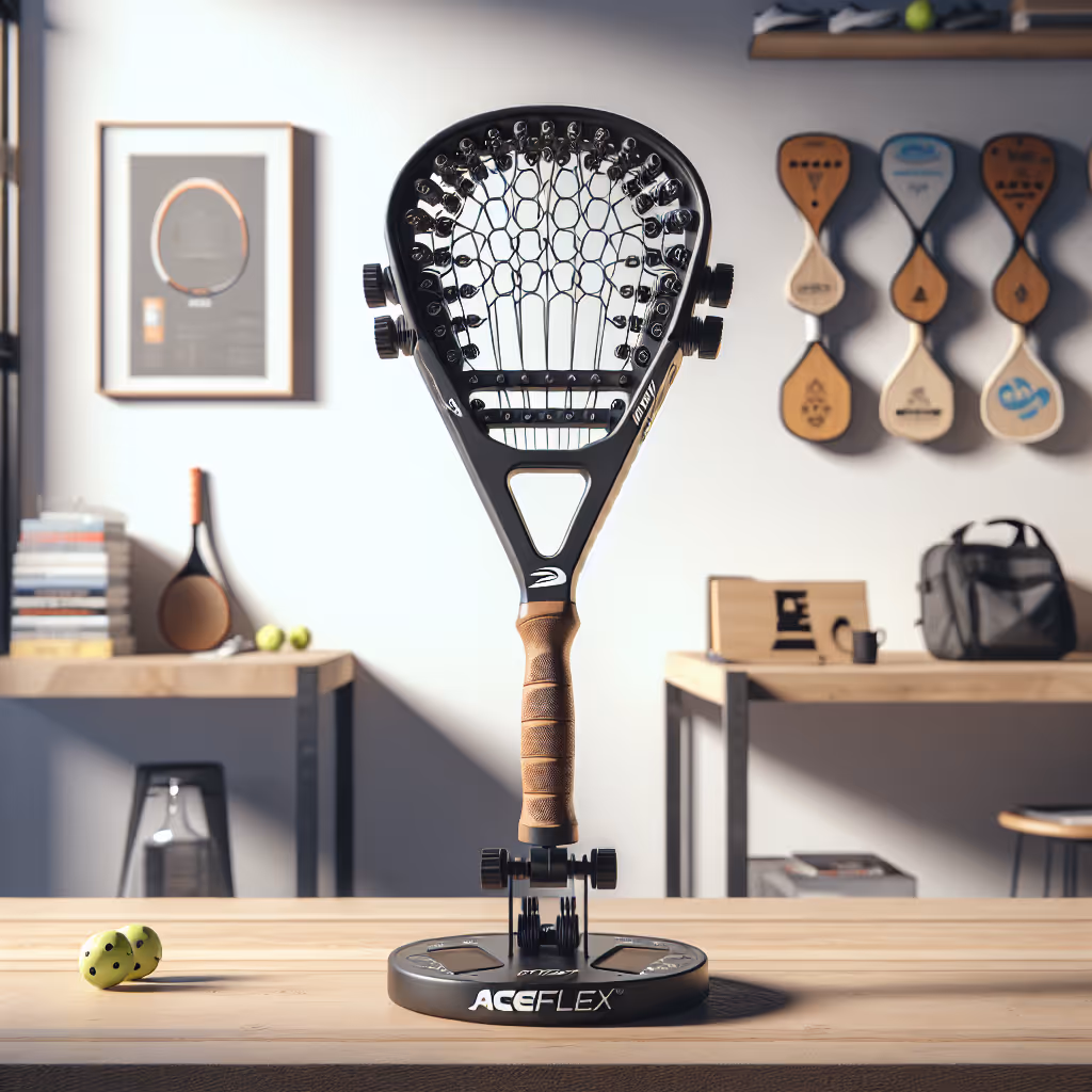 The AceFlex Smart Racket Stringer is an innovative tool that allows pickleball players to re-string their paddles with precision and ease, enhancing gameplay and prolonging the life of their equipment.