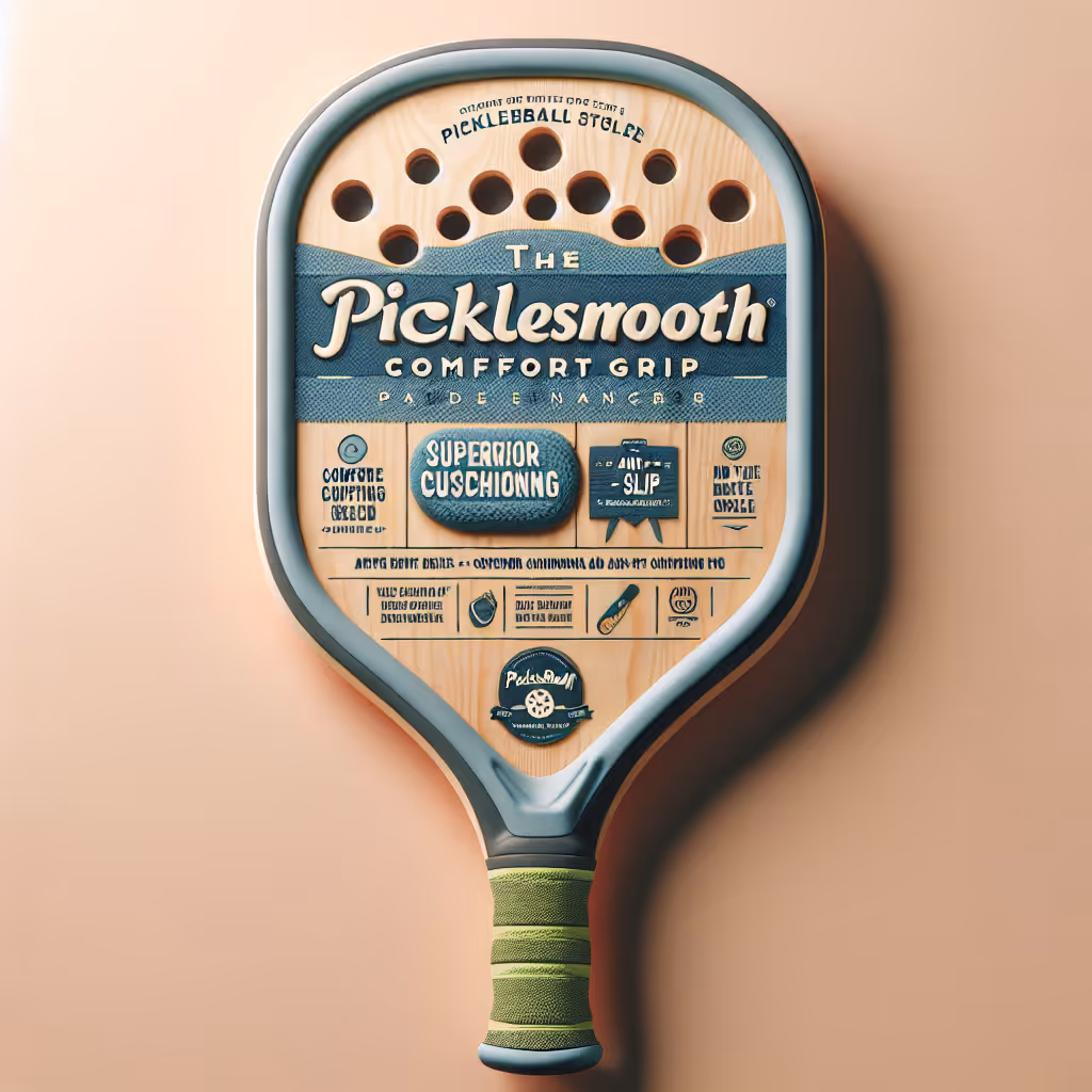 The PickleSmooth Comfort Grip Paddle Enhancer provides superior cushioning and anti-slip capabilities for better control and more enjoyable gameplay.