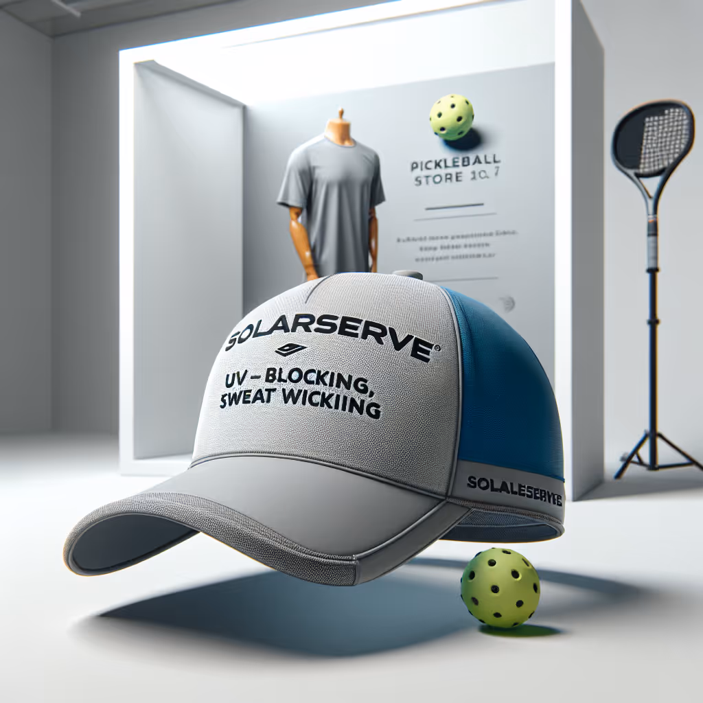 The SolarServe UV Pickleball Cap keeps you cool and protected with UV-blocking fabric and sweat-wicking technology, perfect for intense matches under the sun.