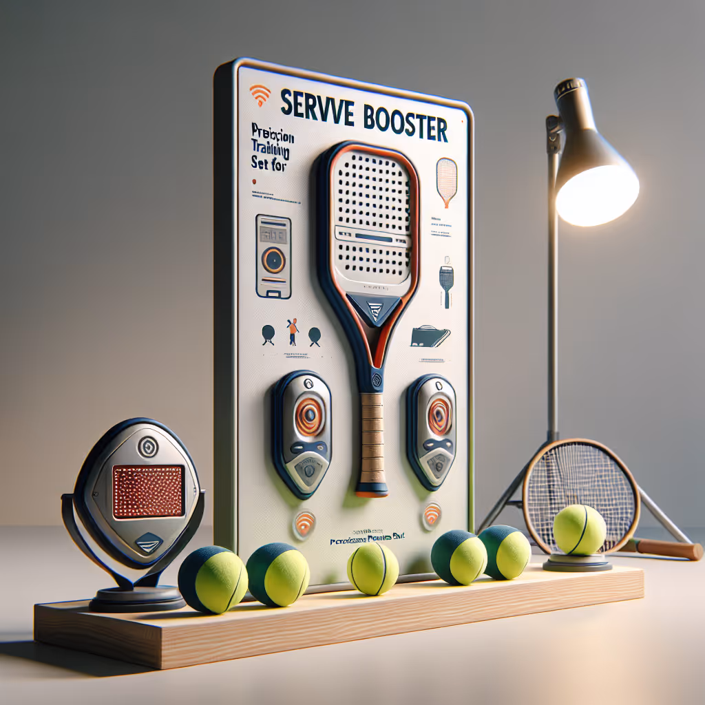Enhance your pickleball serve with the ServeBooster Precision Training Set, designed to refine technique and increase effectiveness.