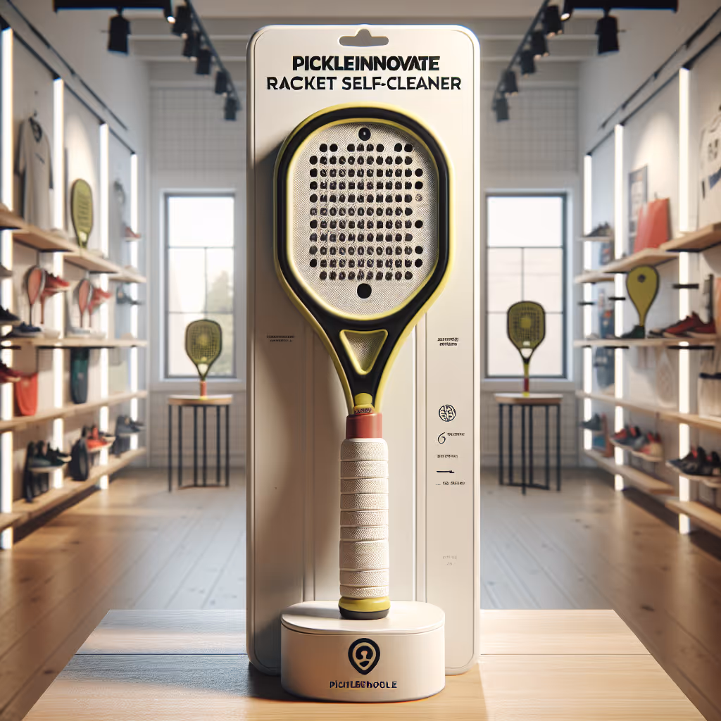 Enhance your pickleball experience with the 'PickleInnovate Guardian Racket Self-Cleaner', an automated device that keeps your paddle in pristine condition.