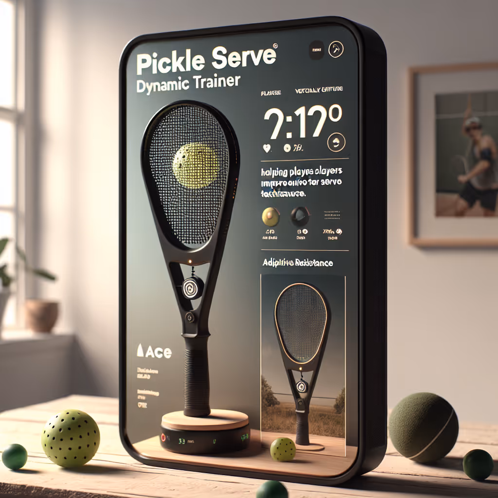 The AceInnovations PickleServe Dynamic Trainer helps players improve their serve technique with adaptive resistance and real-time feedback.