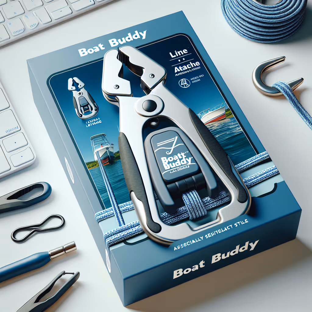 The Boat Buddy Line Attaché is an essential tool for simplifying the securing and releasing of boat lines.