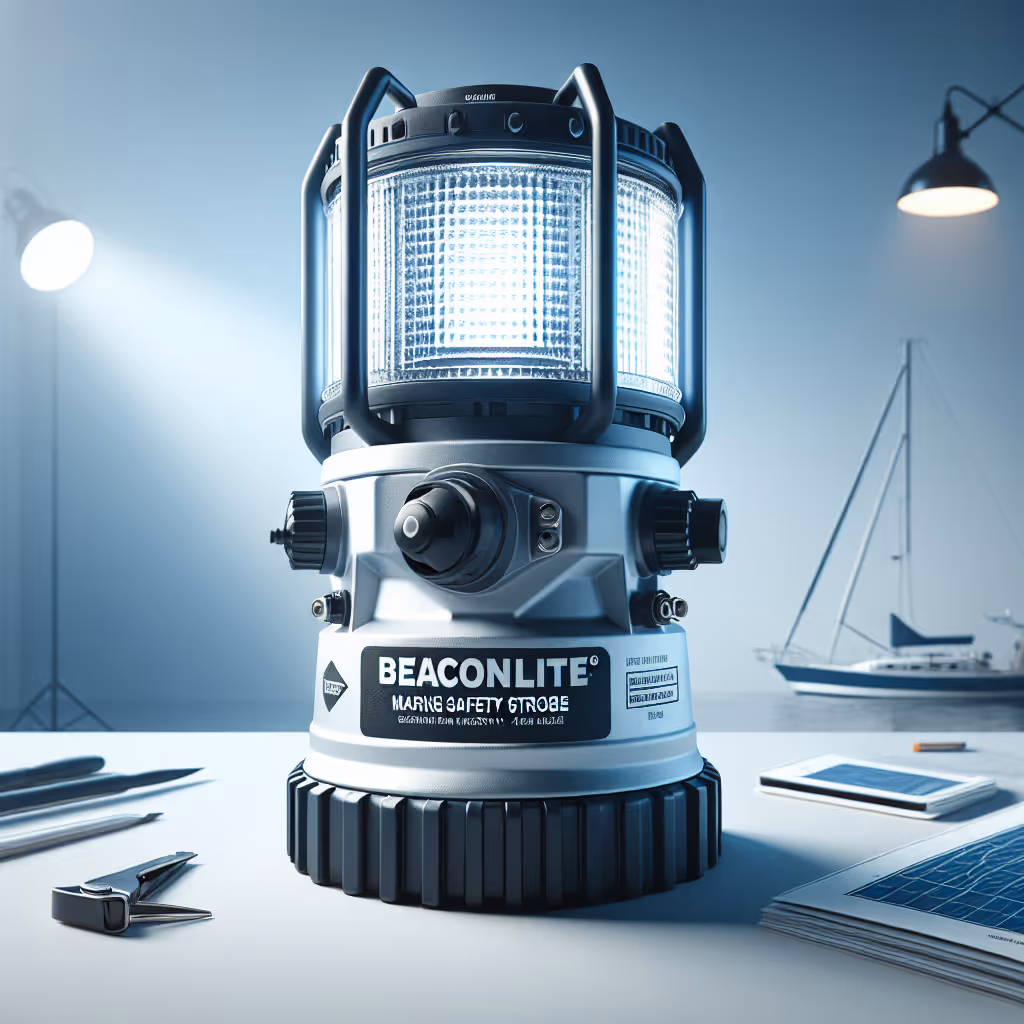 The BeaconLite Marine Safety Strobe is a solar-powered, high-intensity light that enhances visibility on water, designed for emergency and nighttime navigation.