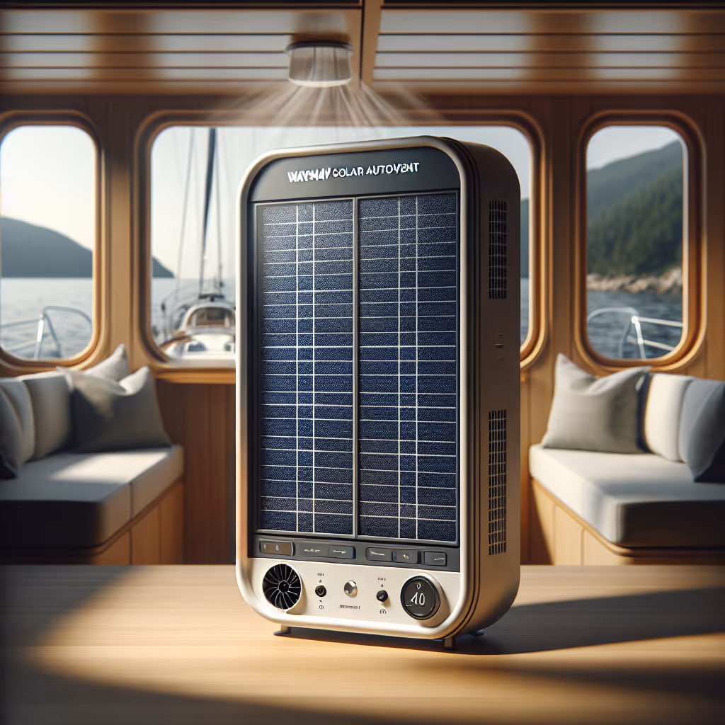 The WaveNav Solar AutoVent ensures optimal air circulation and temperature regulation for marine cabins by harnessing solar energy, eliminating humidity and odors for an enhanced onboard experience.