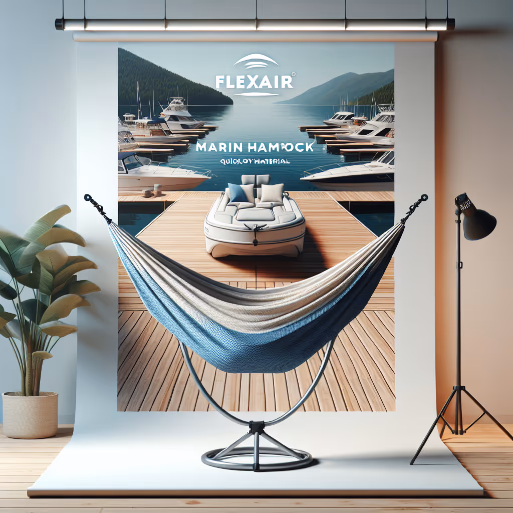 The FlexAir Marine Hammock is a versatile and durable hammock designed for relaxation on your boat or by the water, featuring quick-dry material and easy set-up.