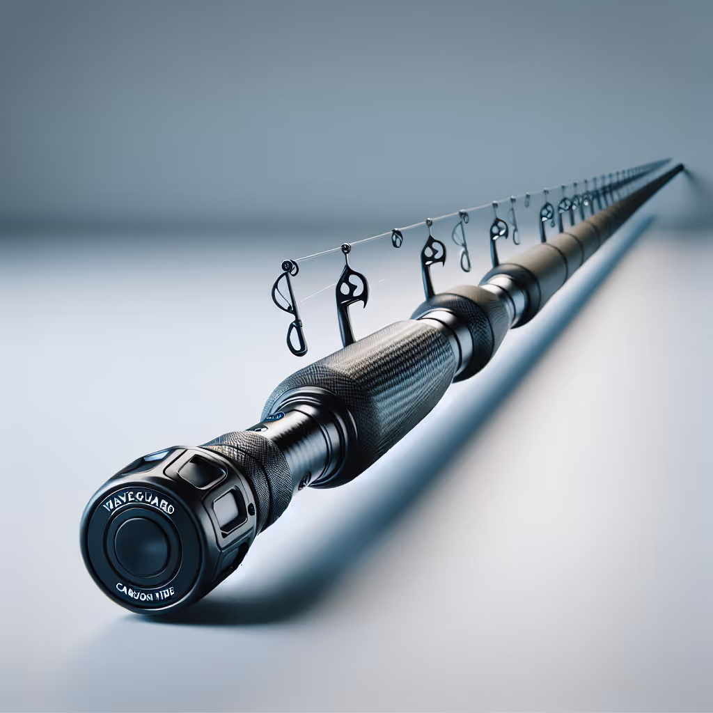 The WaveGuard Carbon Fiber Fishing Rod is a lightweight, durable rod designed for anglers demanding high performance and resilience in maritime conditions.