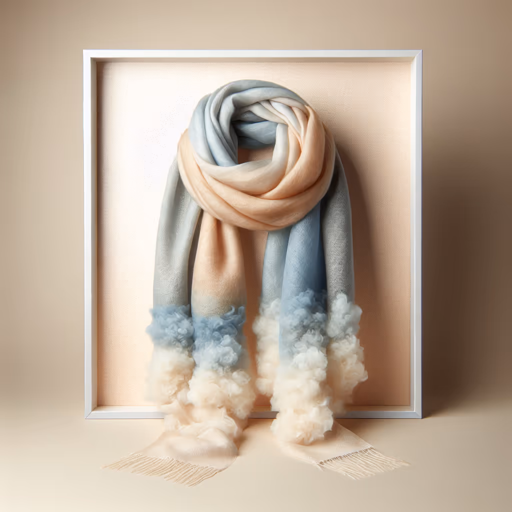 Stylish Cloudy Pastel Scarf, designed for trend-setters who love soft, dreamy hues and cozy feels.