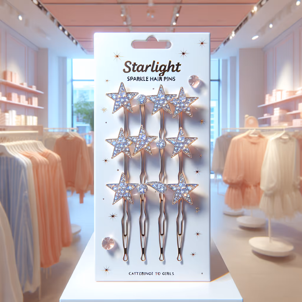 The Starlight Sparkle Hair Pins offer a dazzling touch to any hairstyle. Perfect for adding some shimmer for girls' night outs or special occasions.