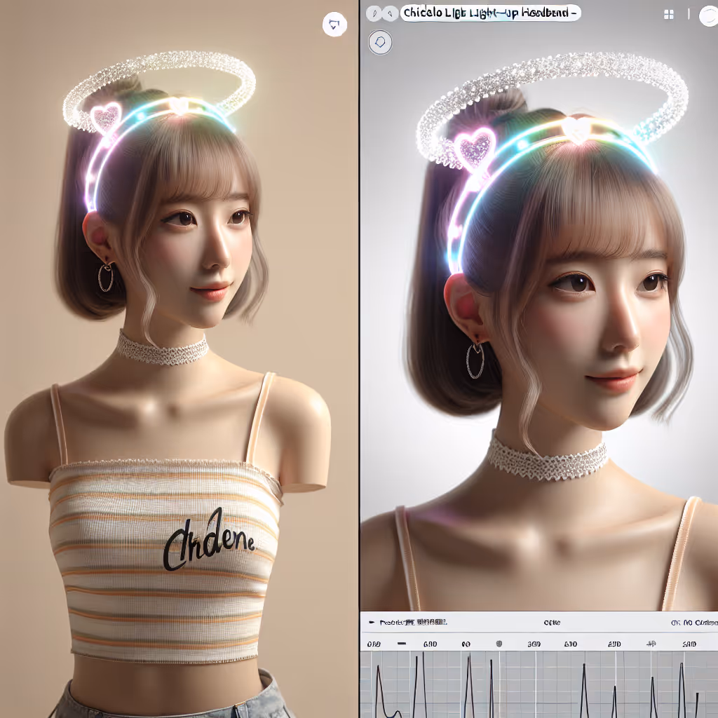 ChicHalo Light-Up Headband is a trendy, luminous fashion accessory that enhances any outfit with a touch of whimsy and glamour. Perfect for parties, festivals, or a night out with friends.