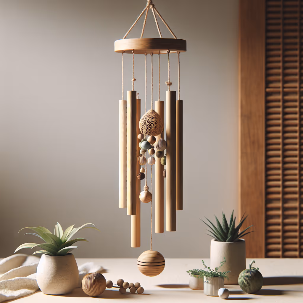 The TerraChime Serenity Wind Bell is a handmade, eco-friendly wind chime crafted from sustainably sourced materials, adding a touch of melodic harmony to any outdoor or indoor space.