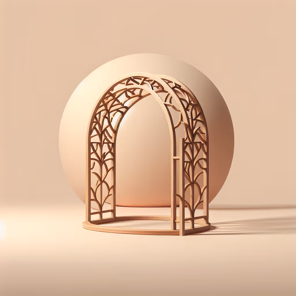 The Arbor Eco-Friendly Trellis brings a touch of nature to your home, offering a sustainable solution for displaying your lush indoor plants.