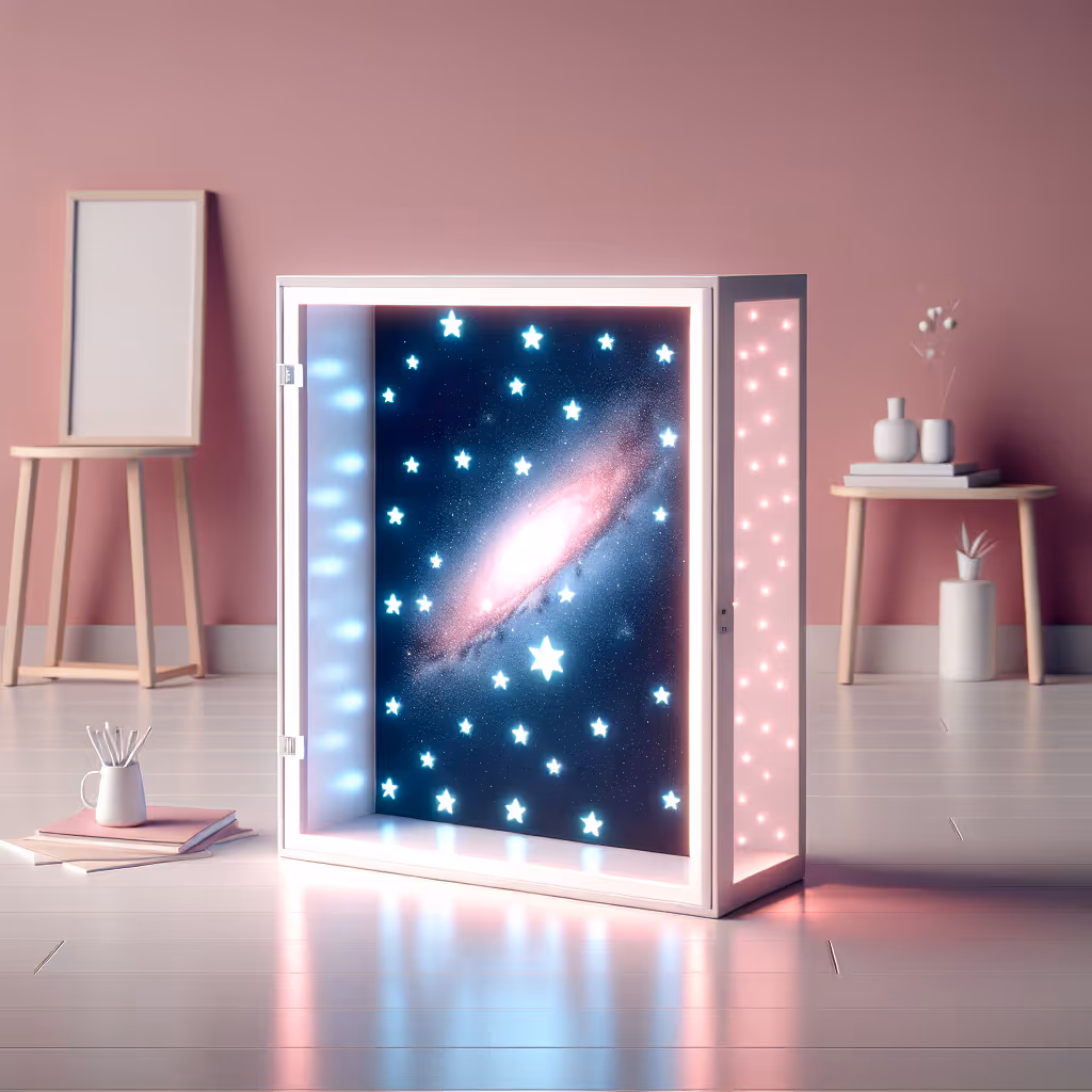 The EverChic Galaxy Light Box is a stylish and functional accessory for any room, offering a customizable LED display with an inspiring celestial theme.