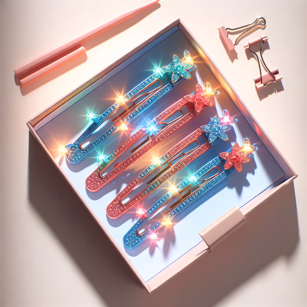 PopStar LED Hair Clip Set offers a fun and stylish way to enhance your hairdo with vibrant, colorful lights.