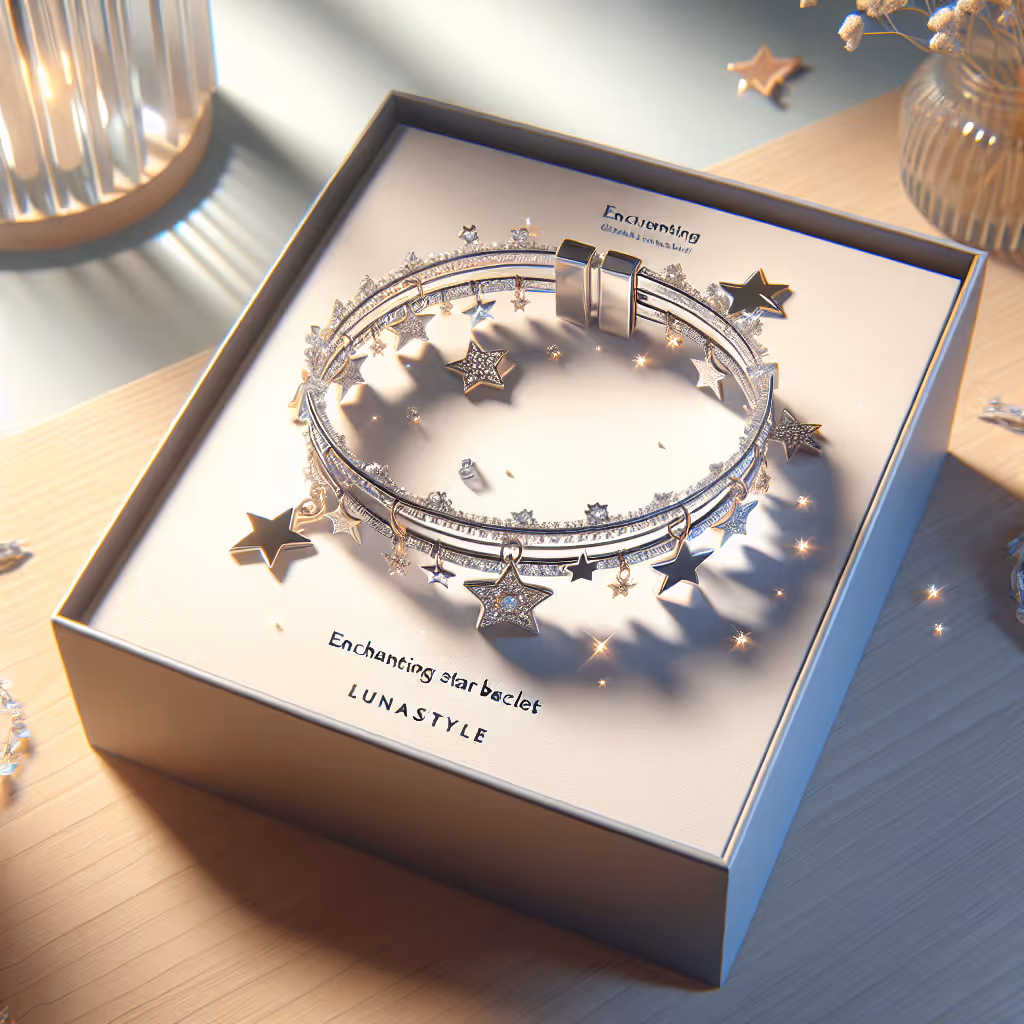 The LunaStyle Enchanting Star Bracelet is designed with shimmering star charms and adjustable straps, offering a magical touch for any occasion.