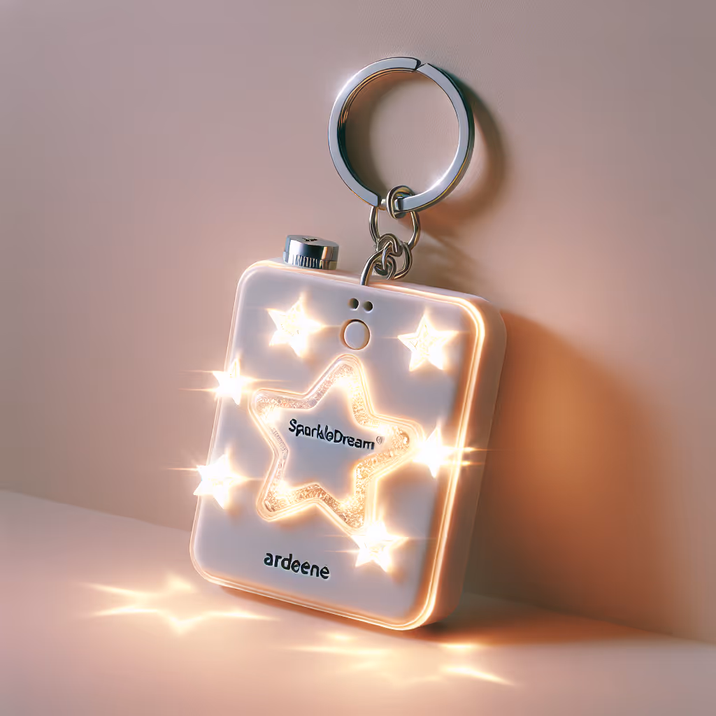 The SparkleDream LED Star Keychain lights up your bag or keys with a whimsical touch of glowing stars. Perfect for adding a chic twist to your everyday accessories.