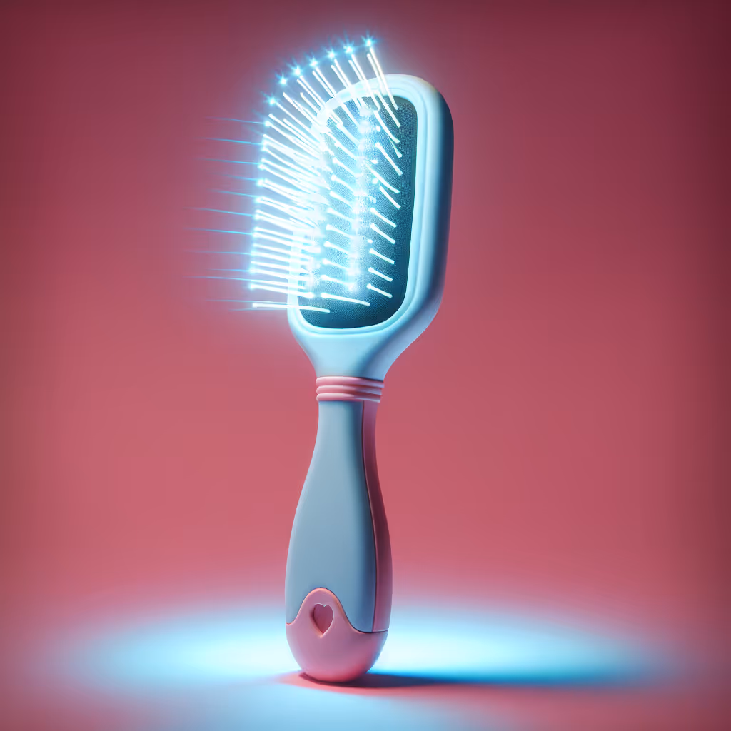 A luminous hairbrush that detangles effortlessly while glowing in the dark, perfect for night-outs and sleepovers.