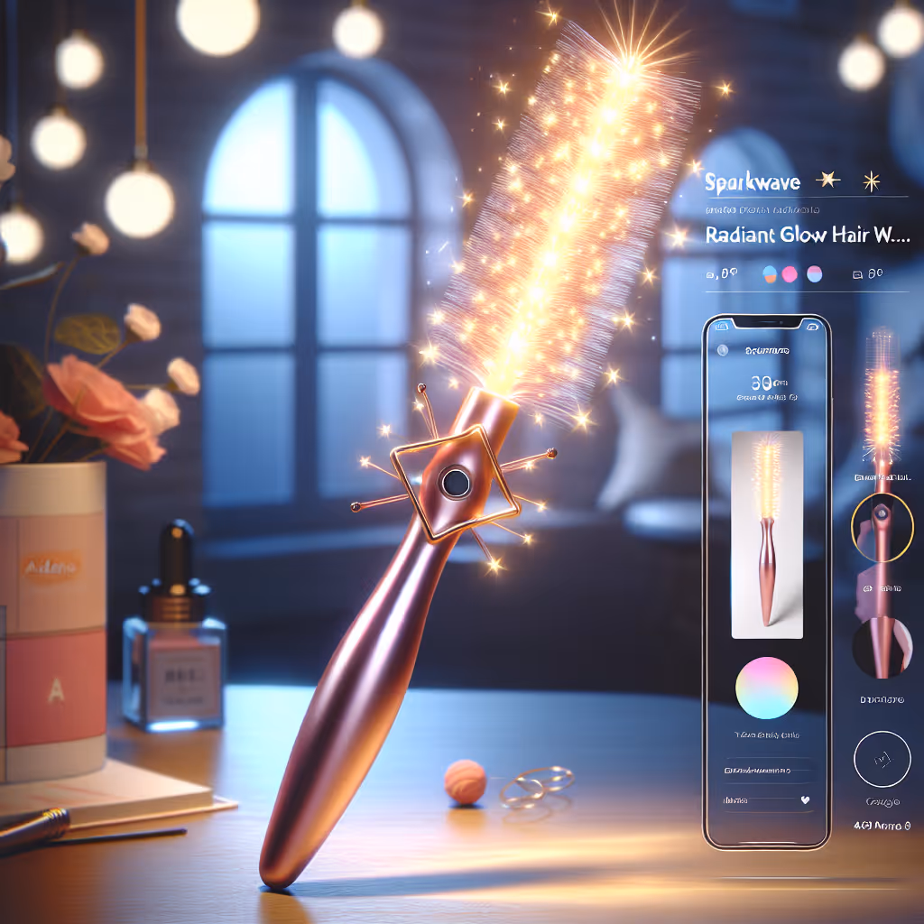 Illuminate your look with the SparkWave Radiant Glow Hair Wand, a must-have accessory that combines style with a vibrant light show for every occasion.