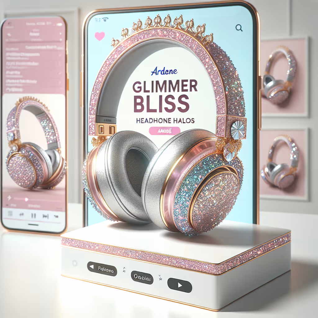 The Glimmer Bliss Headphone Halos offer a dazzling way to enjoy your music while adding a touch of sparkle to your style.