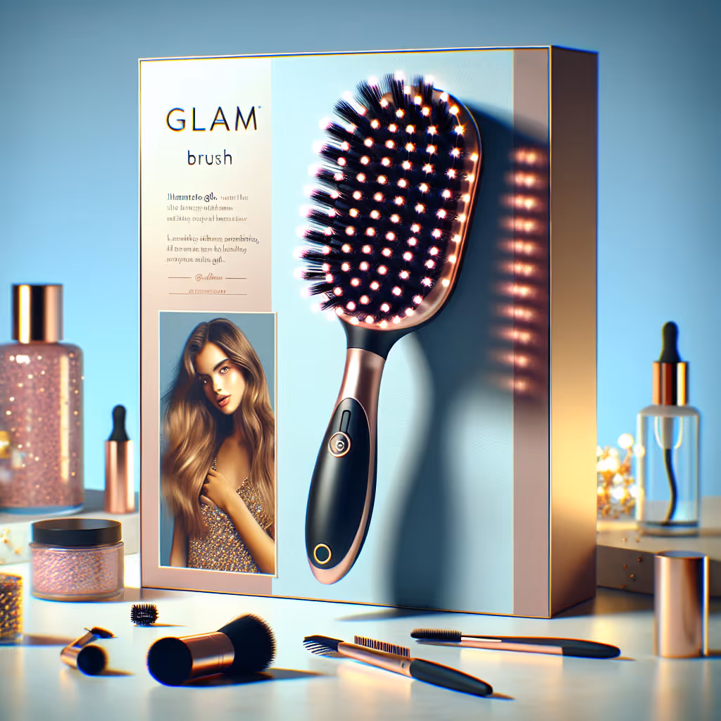 The IlluminateGlow Glam Brush is a must-have for every fashion-forward girl, featuring LED lights and anti-tangle bristles for a dazzling hair-care routine.