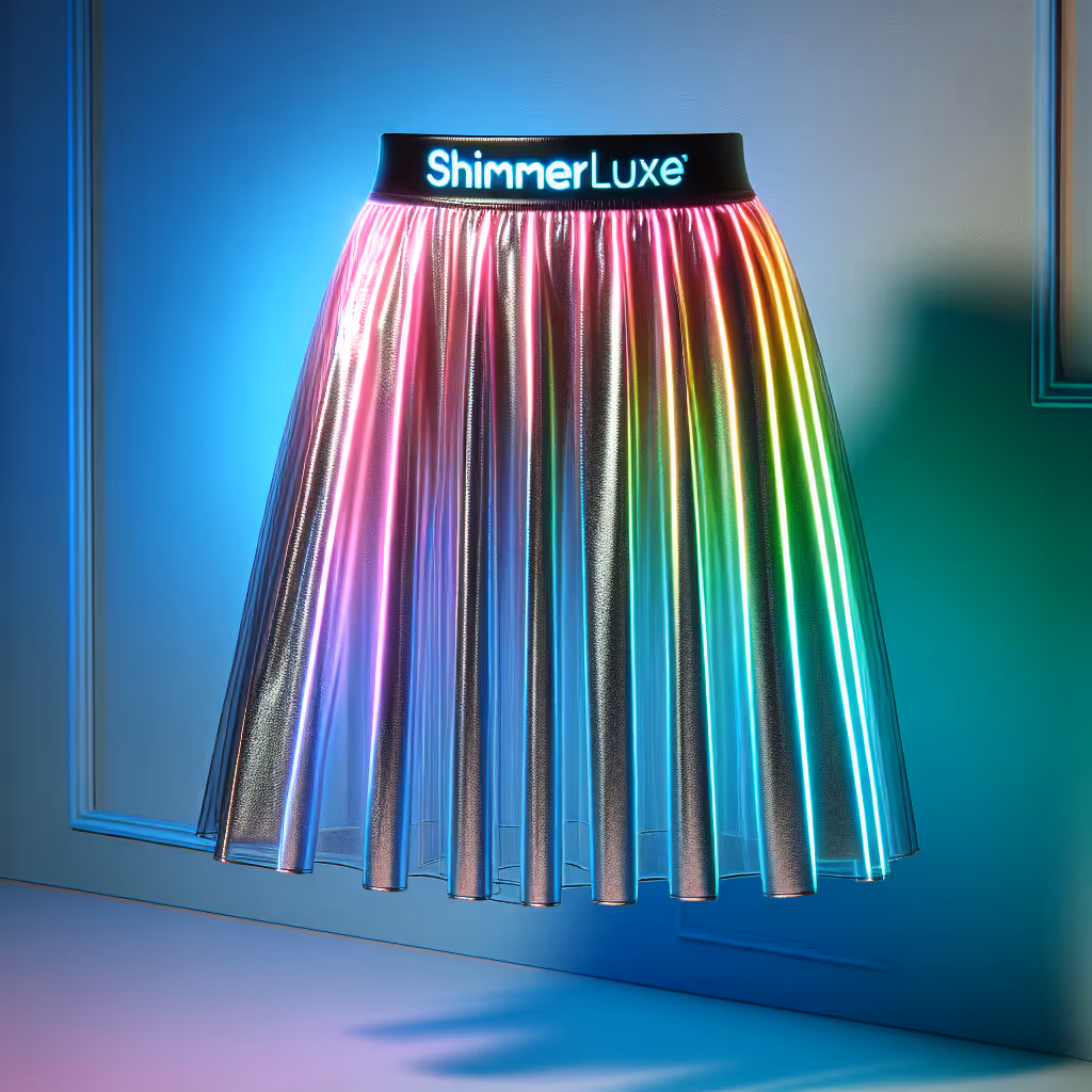 ShimmerLuxe Neon Glow Skirt adds a playful pop of color and vibrant glow to any outfit, perfect for parties or standing out in style.