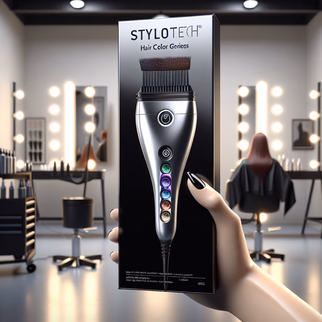 The StyloTech Hair Color Genius is a smart hair color applicator designed for professional stylists, ensuring precision and ease for vibrant, lasting results.