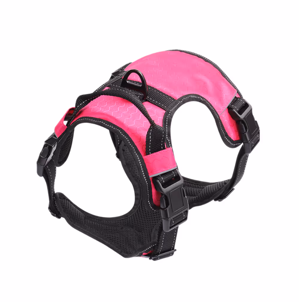 A stylish and functional vest-type harness designed for visibility, comfort, and safety during walks — especially in low-light conditions.