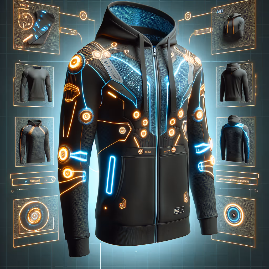 Energize your workouts with the IonBurst Dynamic Fitness Hoodie, featuring moisture-wicking fabric and customizable LED elements that light up your routine.