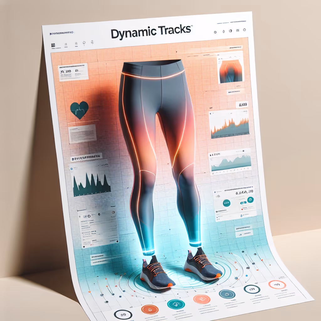 Introducing the DynamicTracks Smart Performance Leggings, the ultimate fusion of technology and style with heart-rate tracking and climate control features.