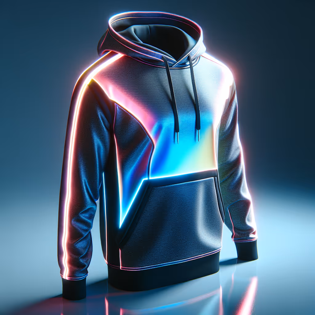 Introducing the 'LunarGlow Reflective Hoodie', a cutting-edge activewear essential that illuminates your evening runs with style and safety.