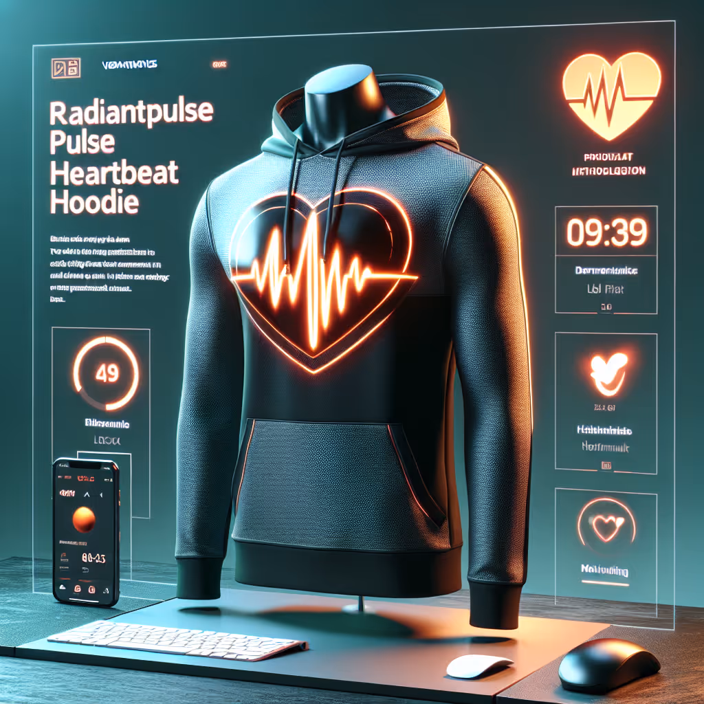 The RadiantPulse Heartbeat Hoodie offers a blend of high-performance design and comfort, with an innovative heartbeat LED display for motivation on the go.