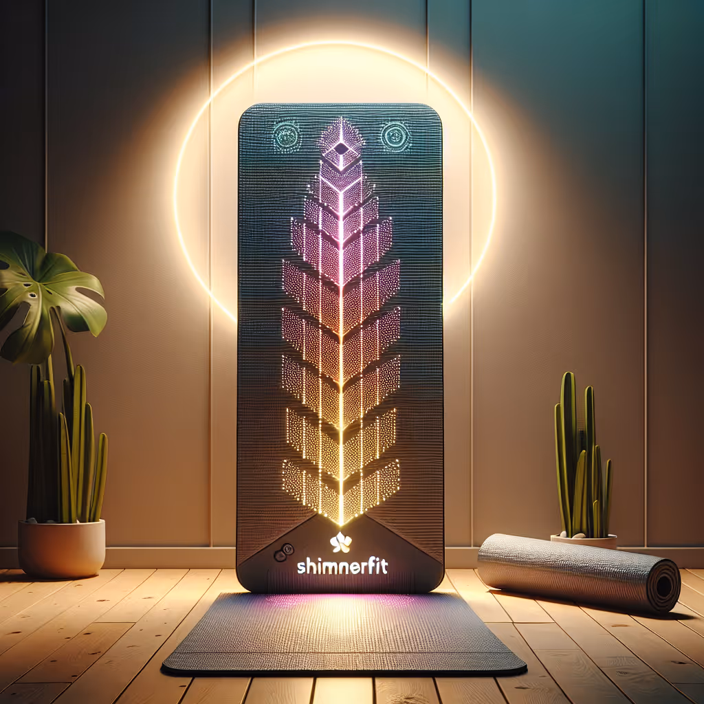 The ShimmerFit Illuminated Yoga Mat redefines your practice with integrated LED lighting and eco-friendly materials, ideal for enhancing both indoor and outdoor sessions.