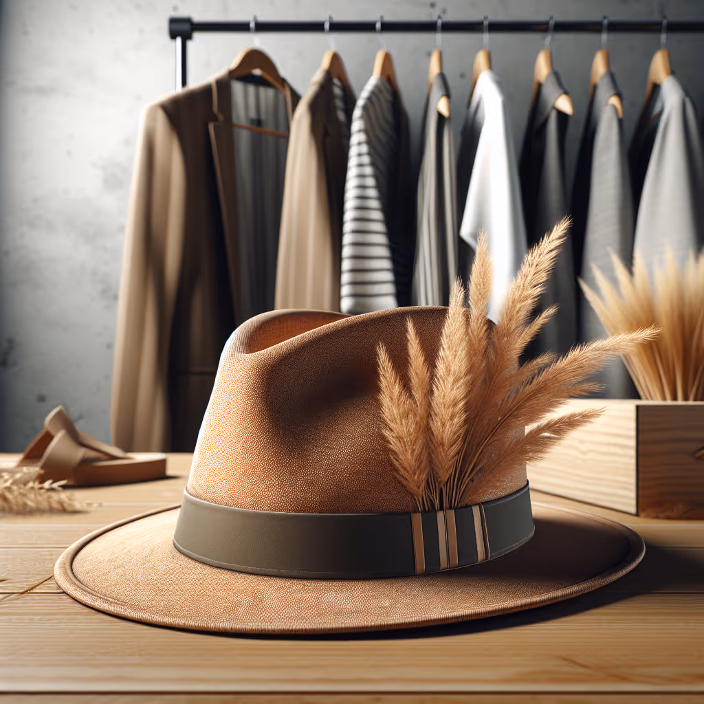 The EcoChic Foliage Fedora is a stylish, biodegradable hat crafted from eco-friendly materials. Perfect for the conscious fashionista, it offers sun protection and a chic look.