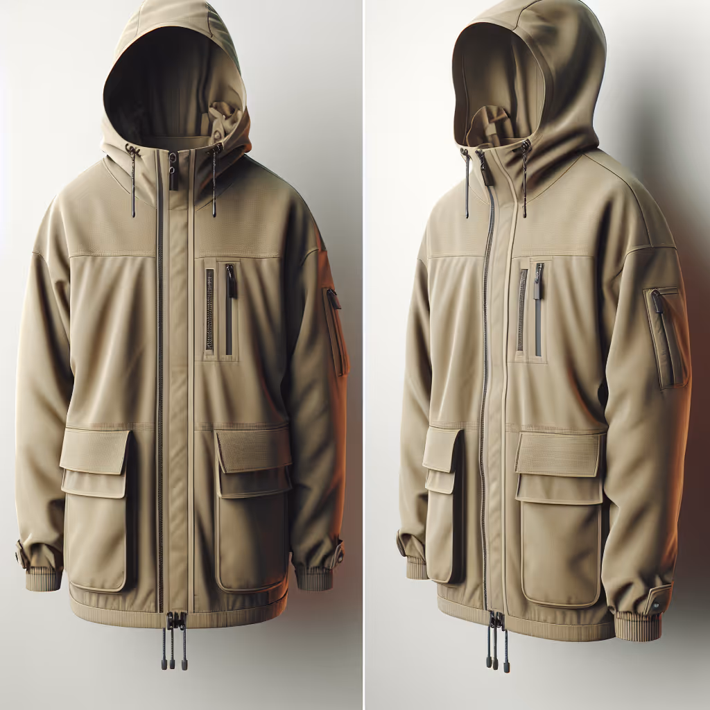 The EcoChic Water-Repellent Vegan Anorak combines style and sustainability, perfect for eco-conscious urban explorers.