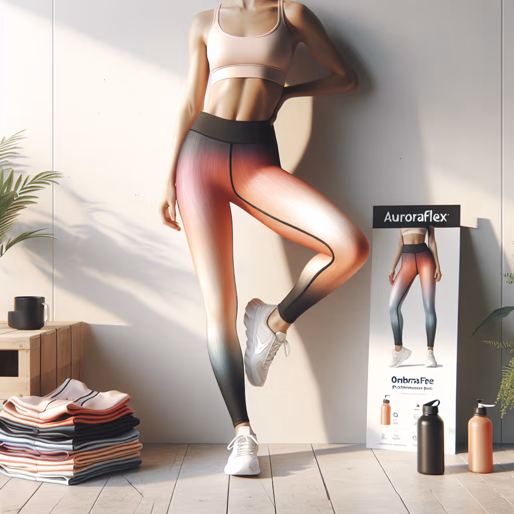The AuroraFlex Ombré Performance Pants blend revolutionary design with style, featuring a unique color gradient and eco-friendly material perfect for every workout.