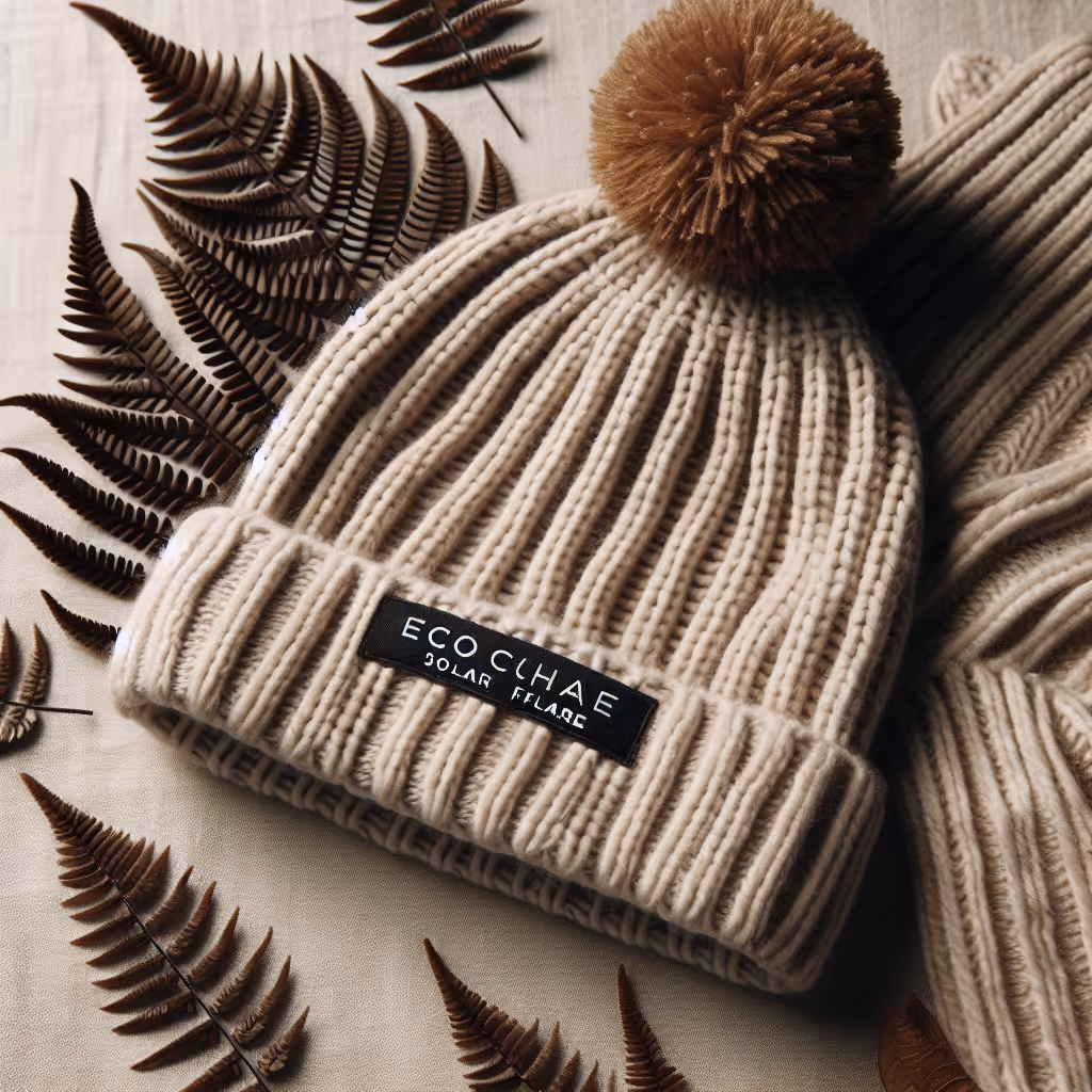 Brighten your fall wardrobe with the EcoChic SolarFlare Knit Beanie, crafted from upcycled materials offering both style and warmth.