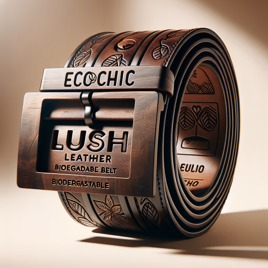 Transform your look with the EcoChic Lush Leather Biodegradable Belt, a fashion-forward accessory that seamlessly combines style and sustainability.