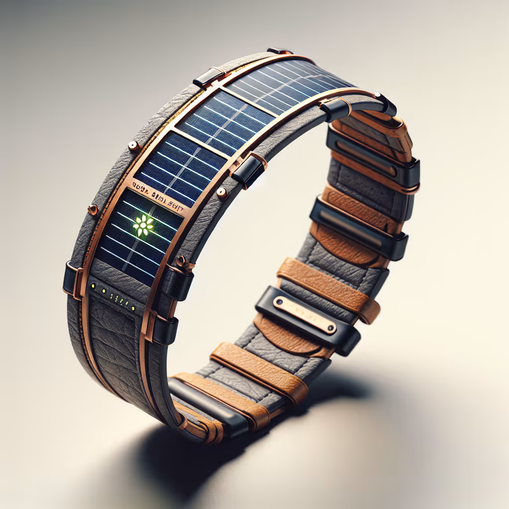 The EcoChic SolarPulse Bracelet is a unique blend of style and sustainability, featuring solar-powered LEDs and ethically sourced materials.