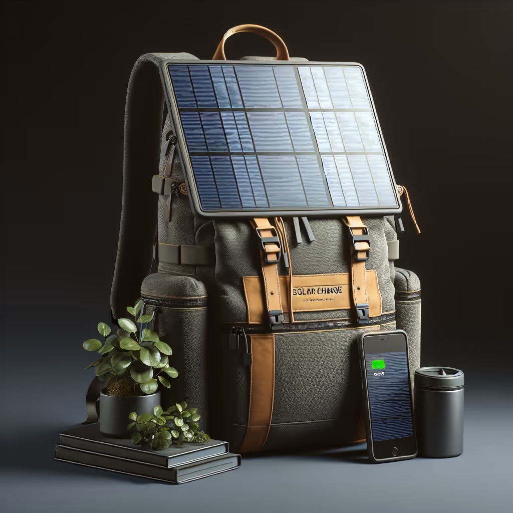 The EcoChic SolarCharge Backpack combines sleek design with solar technology, offering functionality and style for eco-conscious urban explorers.