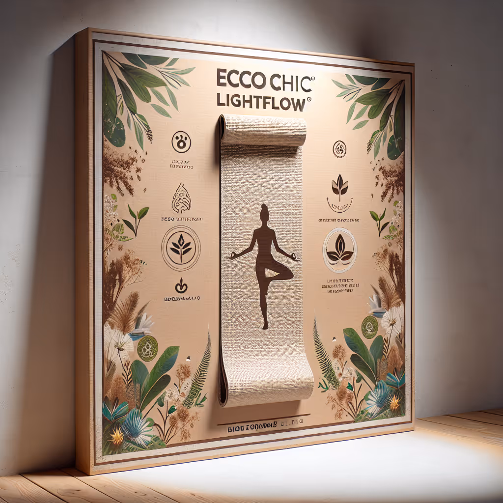 Experience ultimate comfort and sustainability with the EcoChic LightFlow LED Yoga Mat, crafted from biodegradable materials to elevate your wellness journey.