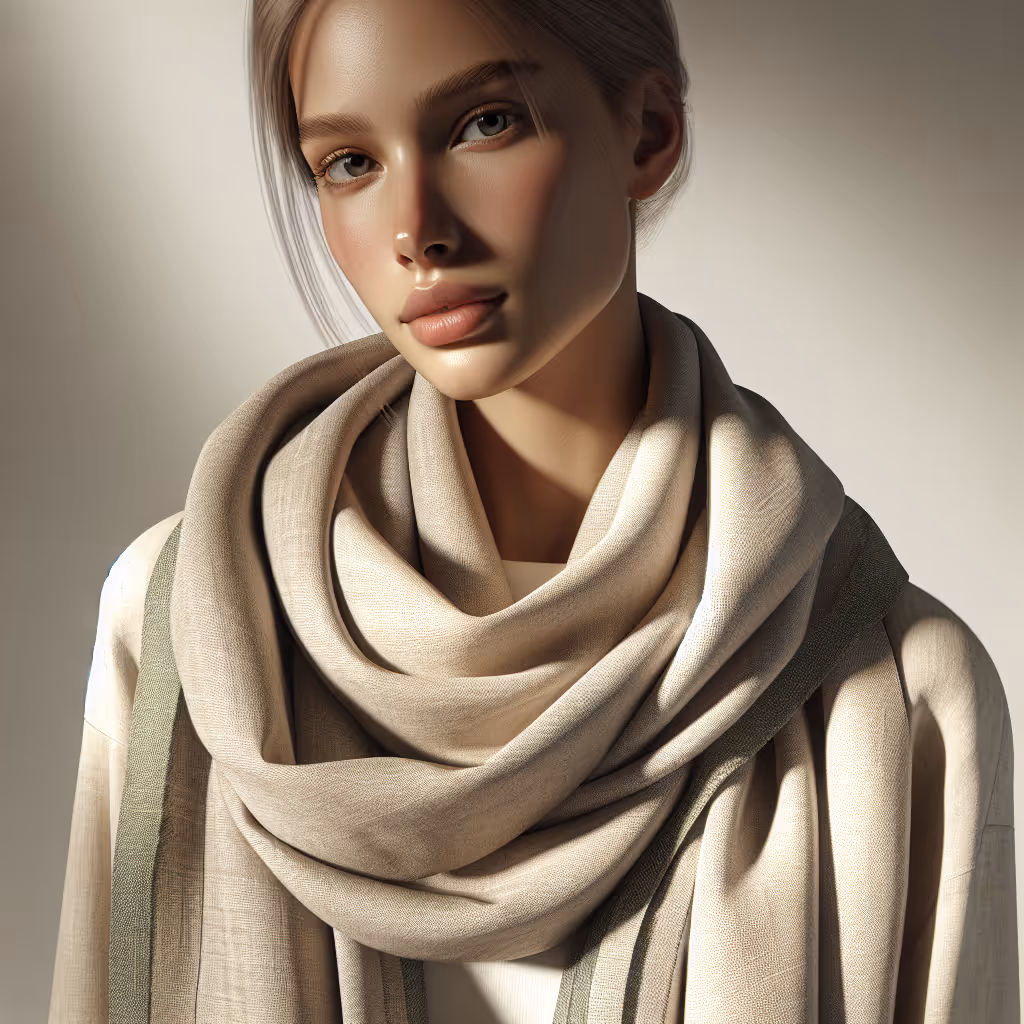 Introducing the EcoChic Harmony BioFabric Scarf, an elegant and versatile accessory made from biodegradable plant-based fibers, perfect for any occasion.